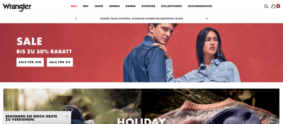 Wrangler Online shop